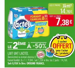 Match LACTEL Lait uht offre
