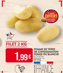 Match Pomme de terre de consommation rouge ou blanche offre