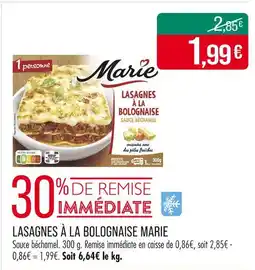 Match Marie Lasagnes à la bolognaise offre