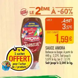 Match AMORA Sauce Barbecue offre