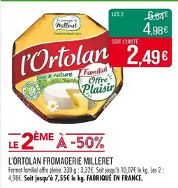 Match FROMAGERIE MILLERET L'ortolan offre