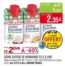 Match ELLE & VIRE Crème entière de Normandie offre