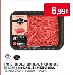 Match Haché Pur Bœuf Charolais Choix du Goût offre