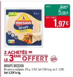 Match MISSION Wraps offre