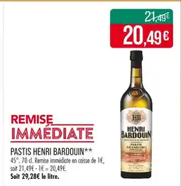 Match HENRI BARDOUIN Pastis offre