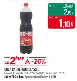 Match CARREFOUR CLASSIC Cola offre