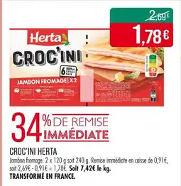 Match HERTA Croc'ini offre