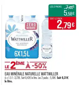 Match WATTWILLER Eau minérale naturelle offre
