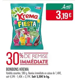Match KREMA Bonbons offre