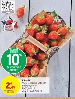 Intermarché Fruits Rouges de France Fraise offre