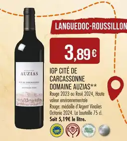 Match DOMAINE AUZIAS Igp cité de carcassonne offre