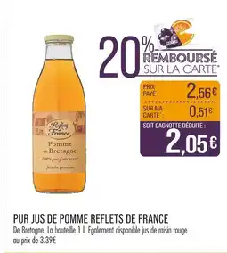 Match REFLETS DE FRANCE Pur jus de pomme offre