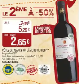 Match L’ÂME DU TERROIR Côtes Catalanes IGP offre