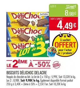 Match DELACRE Biscuits délichoc offre