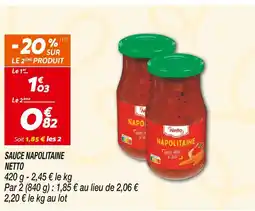 Netto NETTO Sauce Napolitaine offre