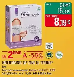 Match Méditerranée igp l'âme du terroir offre