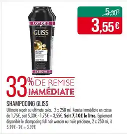 Match GLISS Shampooing offre