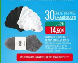 Match Jack and Jones Chaussettes courtes mixtes offre