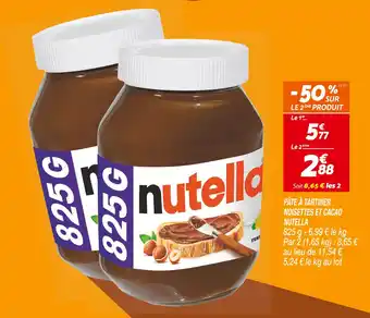 Netto NUTELLA Pâte à tartiner noisettes et cacao offre