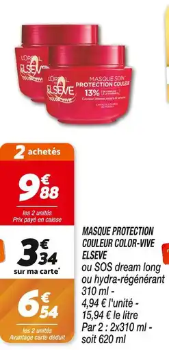 Netto ELSEVE Masque protection couleur color-vive offre