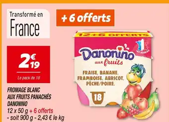 Netto DANONINO Fromage blanc aux fruits panachés offre