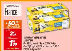 Netto LA LAITIÈRE Yaourt pot verre nature offre
