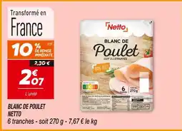 Netto NETTO Blanc de poulet offre