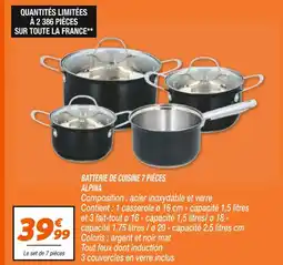 Netto ALPINA Batterie de cuisine 7 pièces offre
