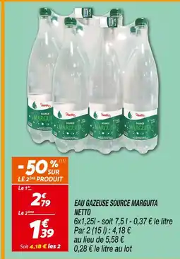 Netto NETTO Eau gazeuse source marguita offre