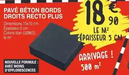 Chretien Matériaux Titan - pavé béton bords droits recto plus offre