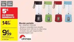 Carrefour Drive OHMEX Blender portable offre