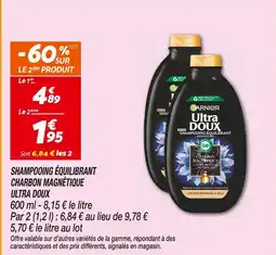 Netto ULTRA DOUX Shampooing Équilibrant Charbon Magnétique offre