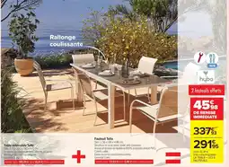 Carrefour Drive Table extensible Tello + Fauteuil Tello offre