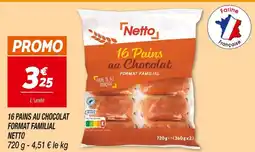 Netto NETTO 16 pains au chocolat format familial offre