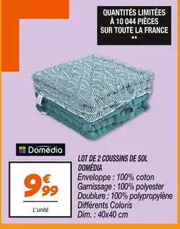 Netto DOMĂDIA Lot de 2 coussins de sol offre