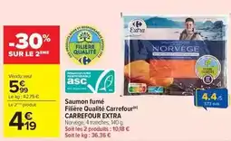 Carrefour Drive Carrefour - extra saumon fumé filière qualité offre