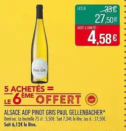 Match Alsace aop pinot gris paul gellenbacher offre