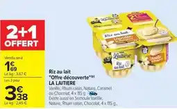 Carrefour Drive LA LAITIERE Riz au lait "Offre découverte" offre