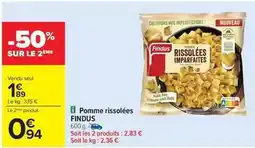 Carrefour Drive Findus - pomme rissolées offre