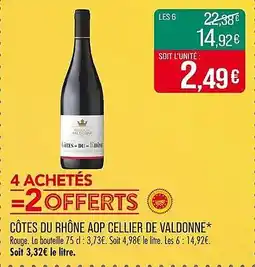 Match Côtes du rhône aop cellier de valdonne offre