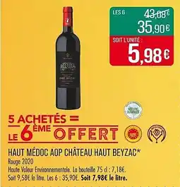 Match Haut médoc aop château haut beyzac offre