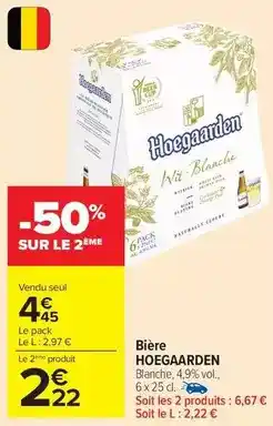 Carrefour Drive Hoegaarden - bière offre