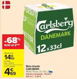 Carrefour Drive Carlsberg - bière blonde offre