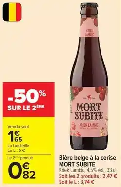 Carrefour Drive Bière belge à la cerise offre