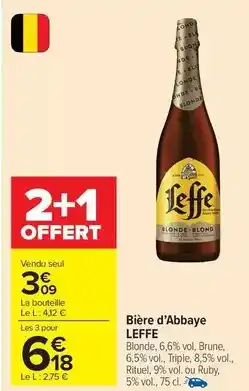 Carrefour Drive Leffe - bière d'abbaye offre