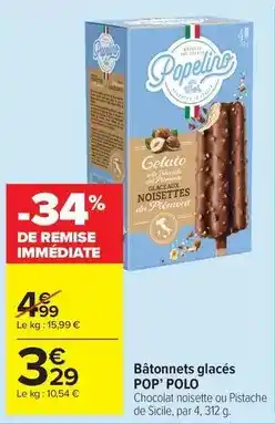 Carrefour Drive Bâtonnets glacés offre