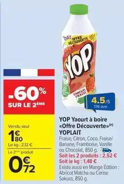 Carrefour Drive Yoplait - yaourt à boire offre