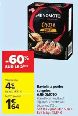 Carrefour Drive Ajinomoto - raviolis à poêler surgelés offre