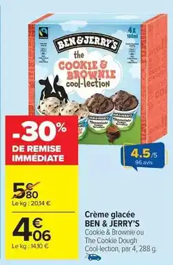 Carrefour Drive Ben & jerry's - crÚme glacée offre