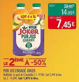 Match Pur jus engagé joker offre